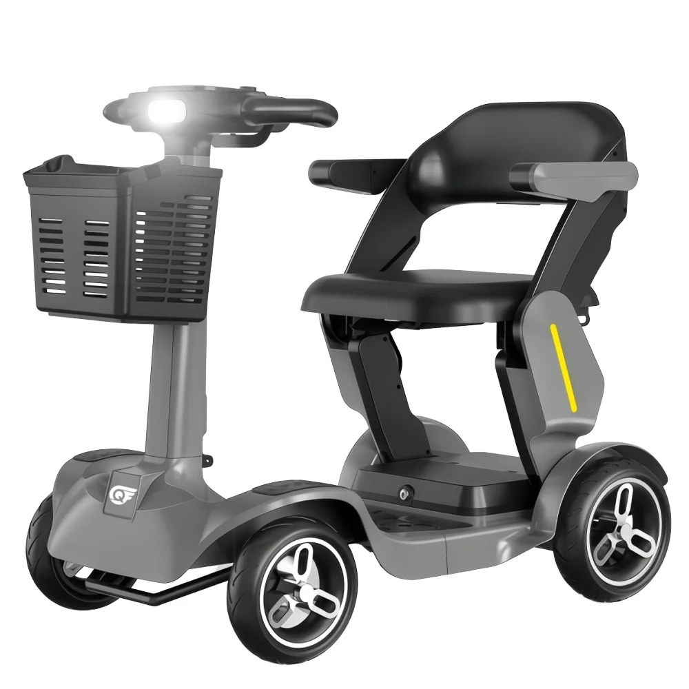 Airo 4-Wheel Elderly Electric Scooter Lithium Battery Digital Control Waterproof Long Range-Foldable Handicapped Scooter