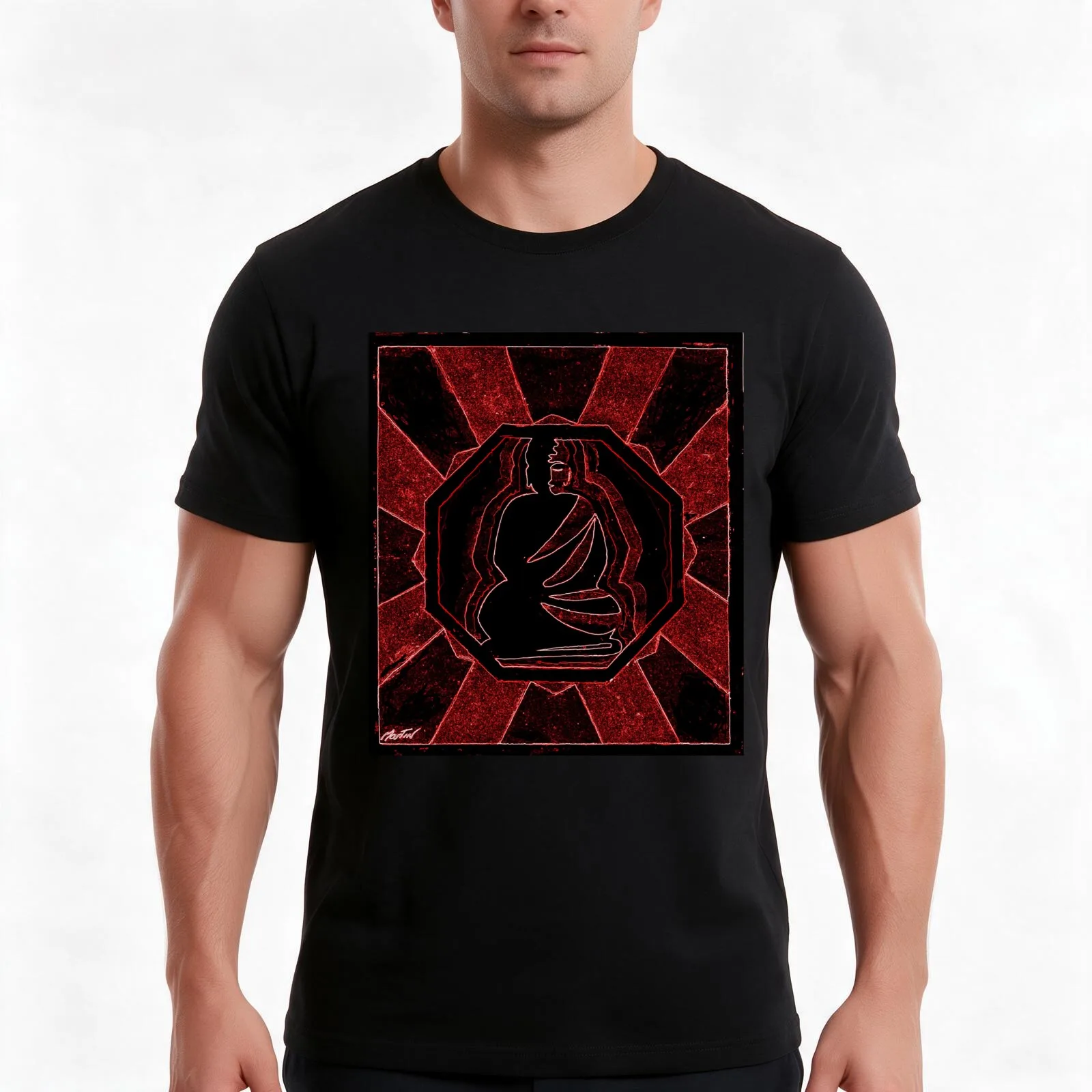 Buddha T-Shirt, Summer Casual Cotton Tee, Oversized Streetwear Tops, Vintage Graphic Print, Loose Fit Short Sleeve, 100% Cotton
