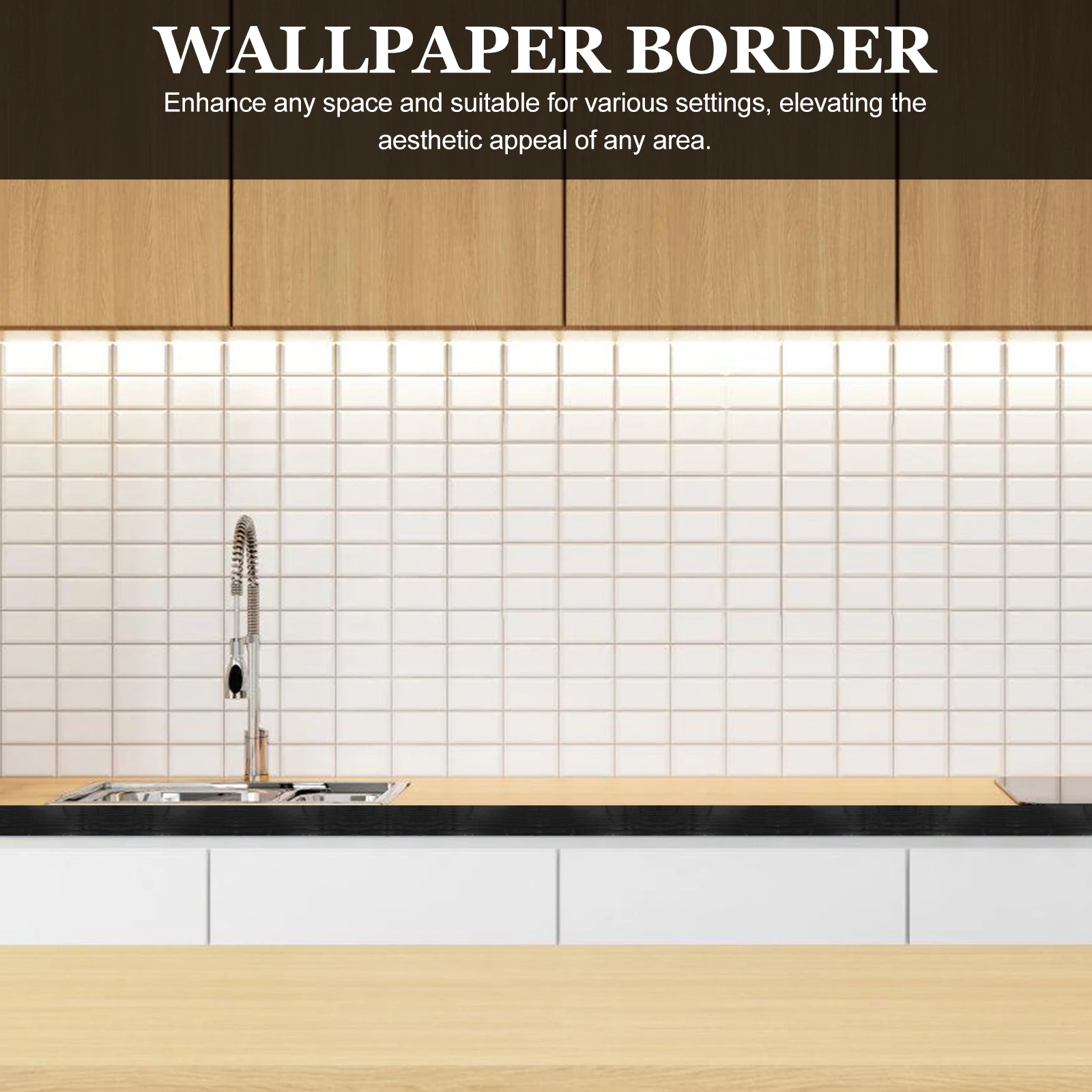 

1 Roll Wood Grain Skirting Board Self Adhesive Flexible Molding Trim Baseboard Cover Peel Stick Wall Border Stickers