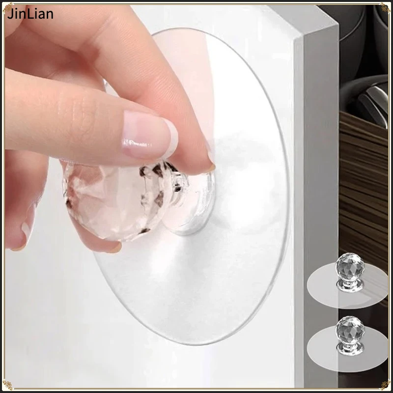 Cabinet Door Handle Without Punching And Sticking Self-adhesive Sliding Door Cabinet Drawer Wardrobe Glass Window Door Handle