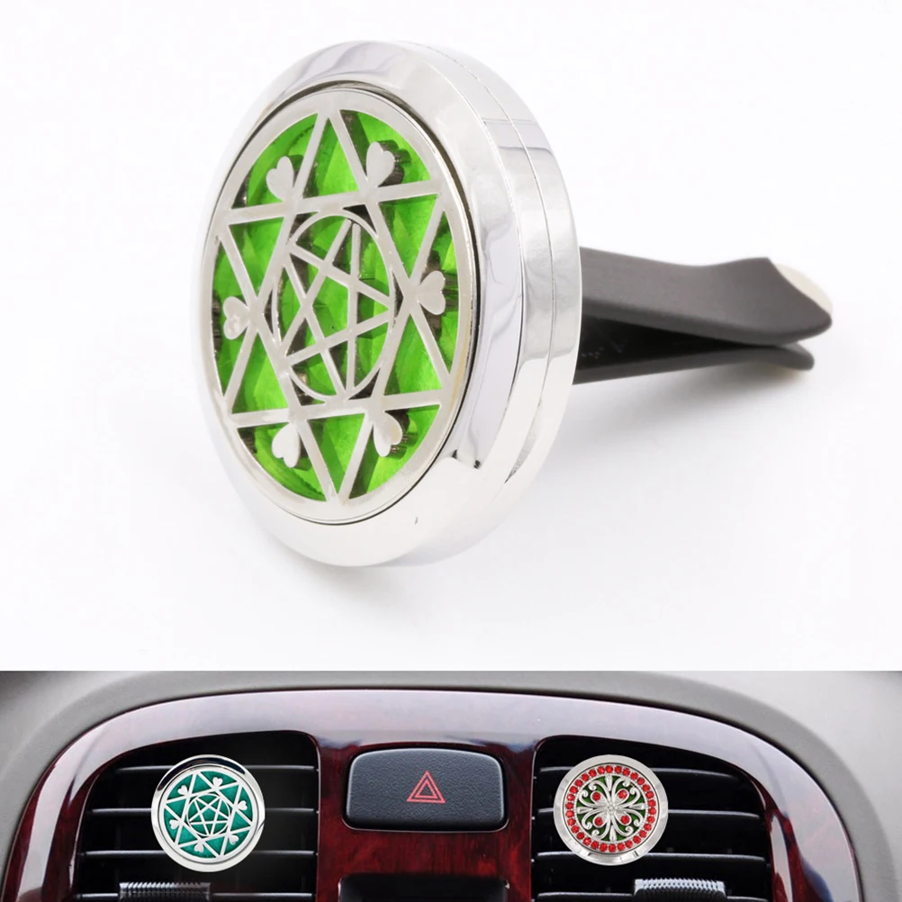 

2pcs Mini Air Diffuser Random Color Felt Pads Corrosion Resistant High Temperature Vent Freshener Locket Auto Decoration Scent