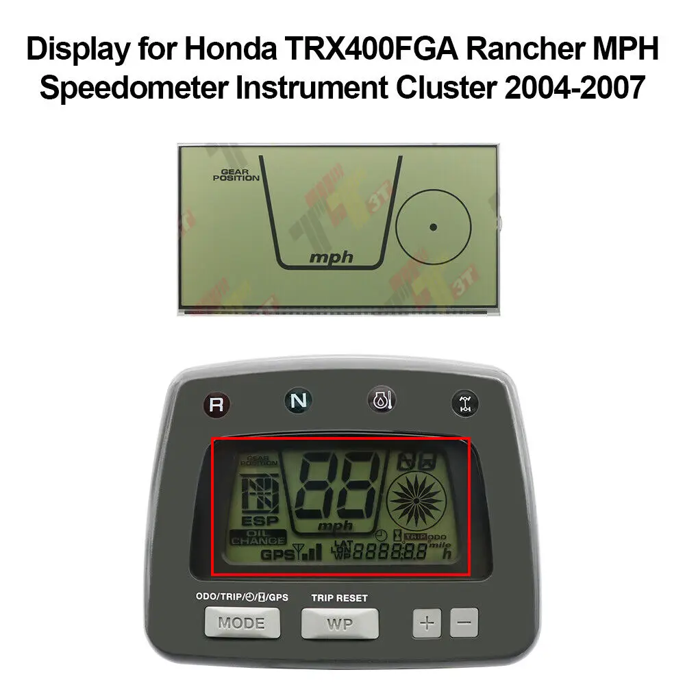 LCD Display for Honda TRX400FGA Rancher MPH Speedometer Instrument Cluster