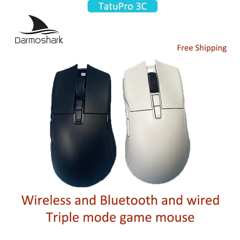 Darmoshark N3 Bluetooth Wireless E-Sports Gaming Mouse 7 Buttons 26000DPI PAM3395 Optical Ergonomic Mice Macro Drive Laptop PC