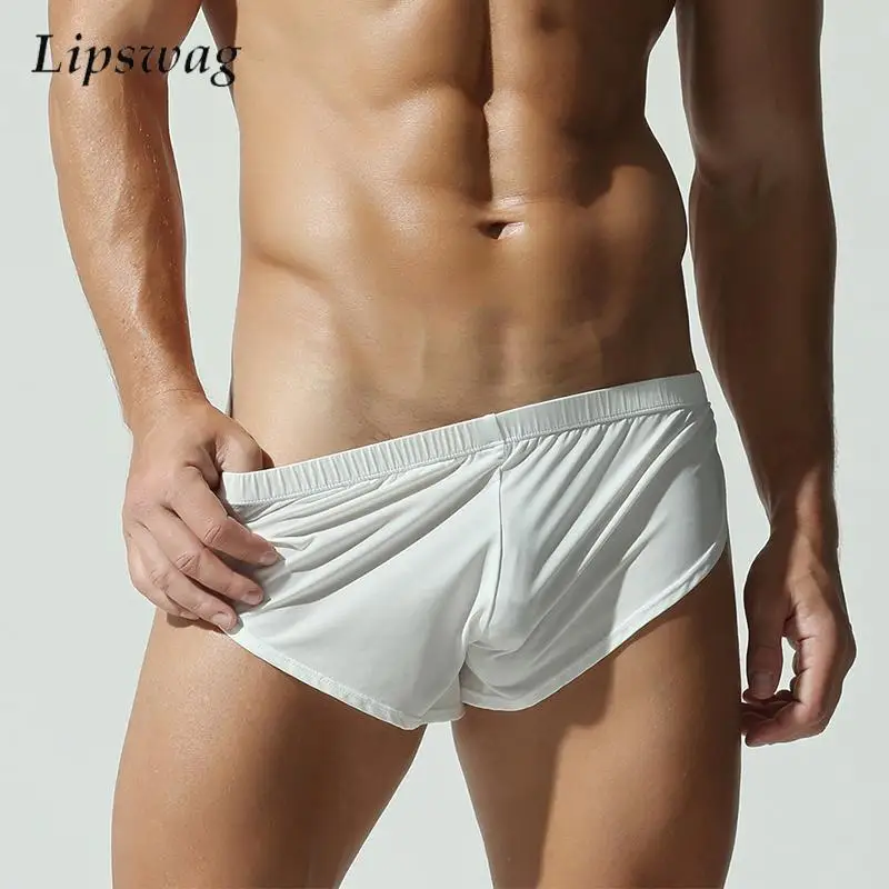 

Nightwear Sexy Stretch Slim Shorts Mens Pajamas Daily Casual Solid Color Shorts Sleepwear Spring Summer Mens Sports Shorts