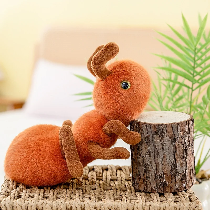 20cm Cute Ant Plush Toy Insect Soft Squishy Kawaii Plushie, Unique Educational Gift for Kids & Bug Lovers Unusual Collectible