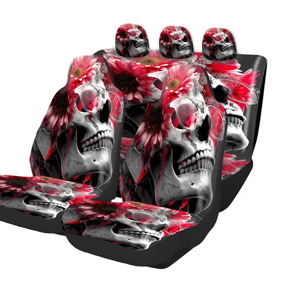 Stylish Printed Car Seat Covers Complete Set, Designed To Fit Universally. Made From High-Quality Polyester, They Are Comfortabl