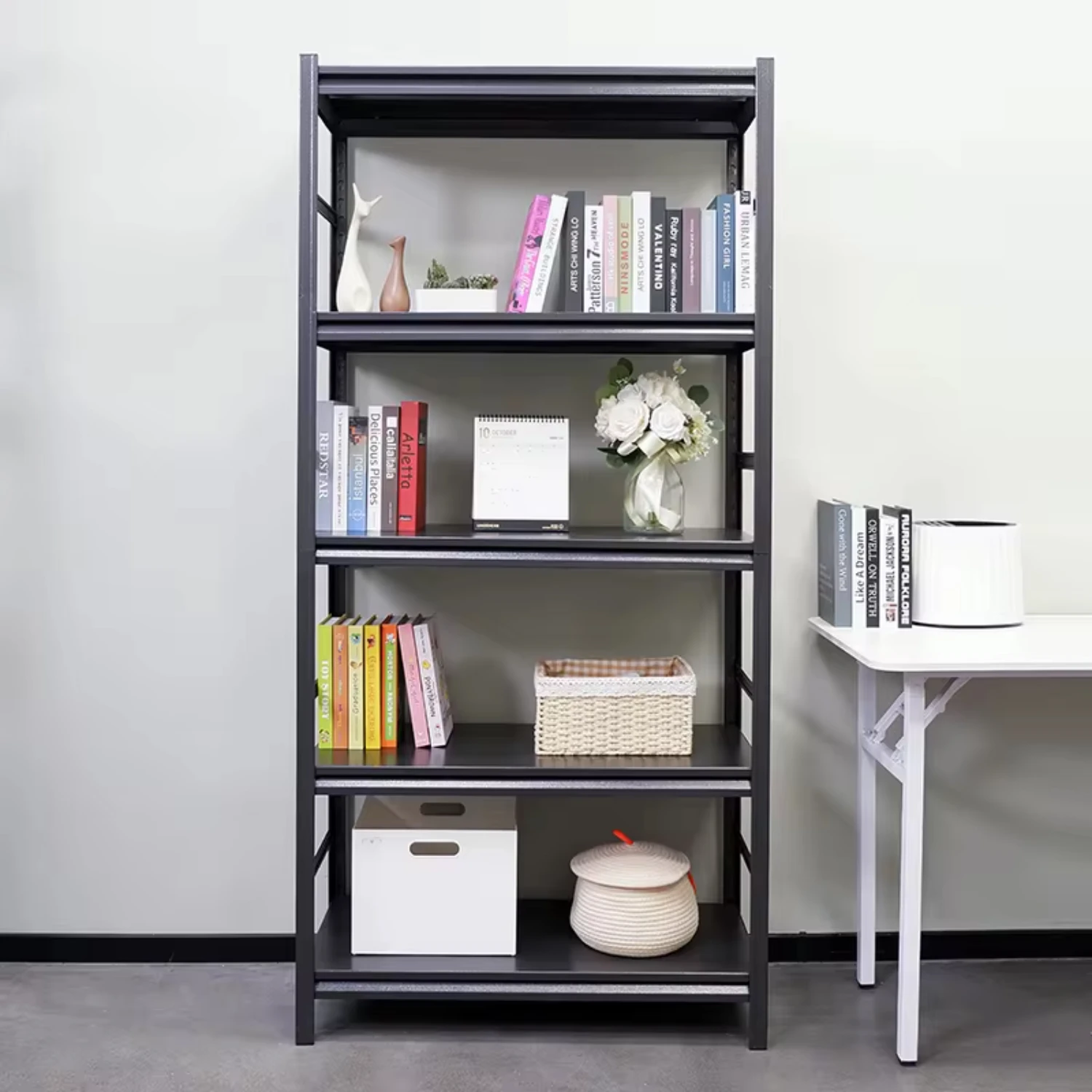 

Adjustable Heavy Duty Metal Shelving - 5-Tier Shelves, 2000LBS Load, Kitchen, Garage, Pantry H63 * W31.5 * D15.7