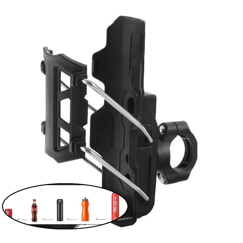 

Motorcycle Cup Holder Drink Rack, Road Cycling Water Bottle Holder, Adjustable from 1.26-3.15Inch Handlebar Cup Cage