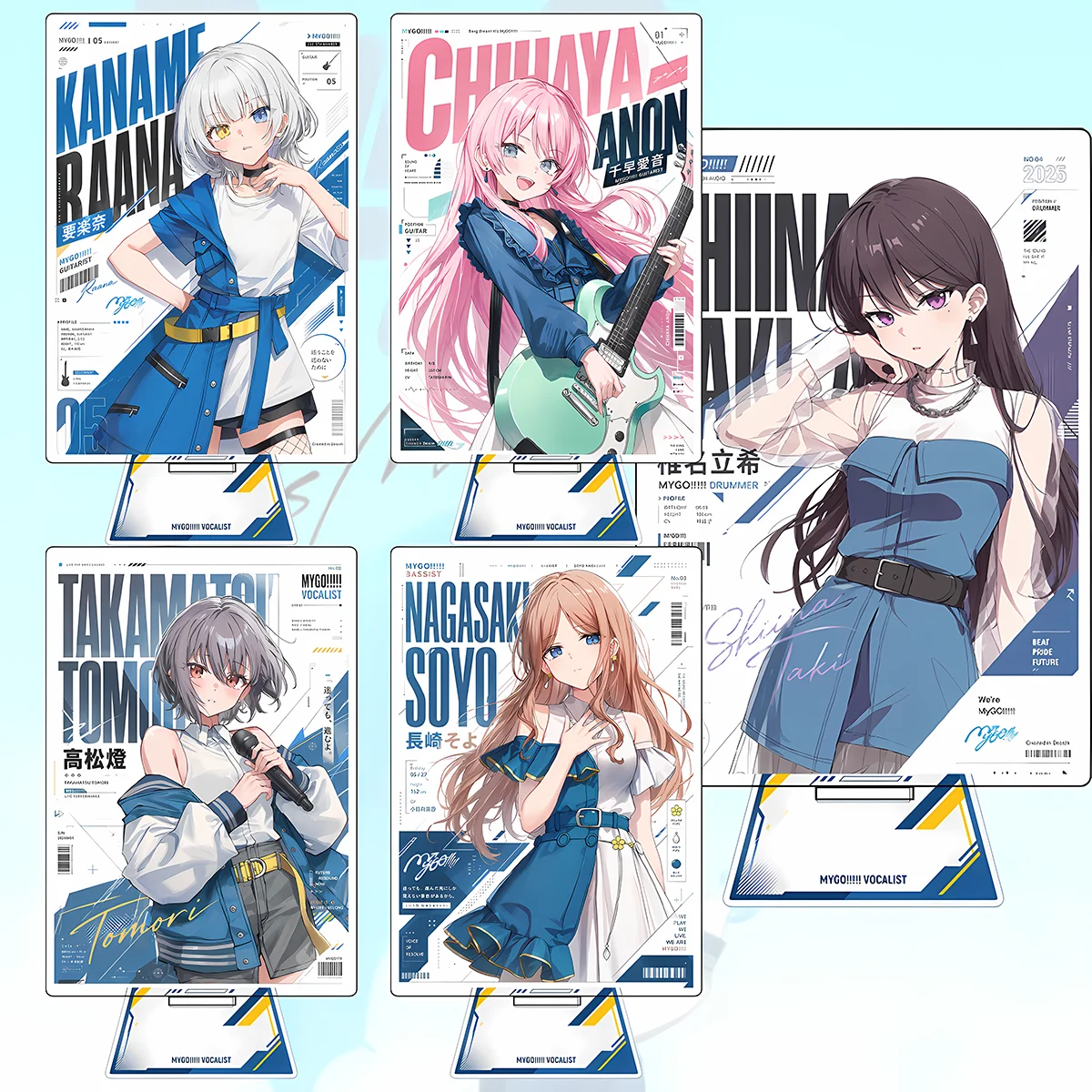 Anime BanG Dream It's MyGO 15cm Acrylic Stand Tom Ano Unique Gift Birthday Present Desk Rock Band Anime Desktop keychain