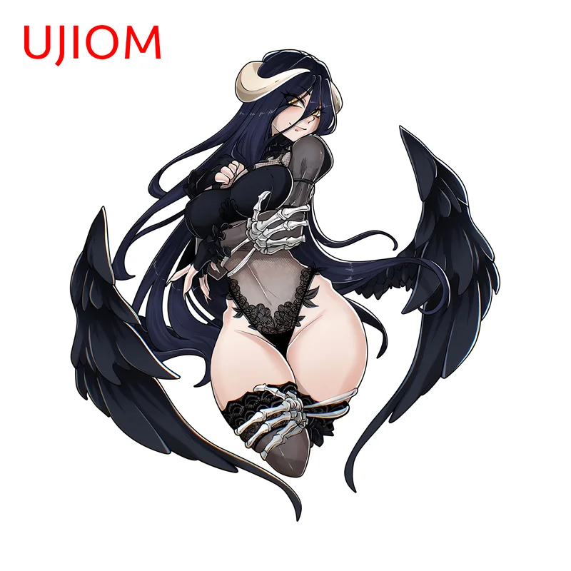 UJIOM Beautiful Bikini Albedo Wall Sticker Devils Wings Horns Elegant Attractive Decal Waterproof Room Decoration Accessories