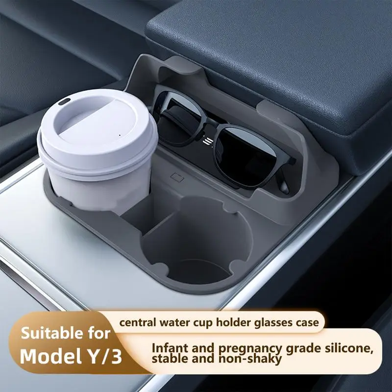 Central Control Storage Box Silicone Inserts Holder for Center Console Soft Silicone Storage Organizer for Friends Colleagues