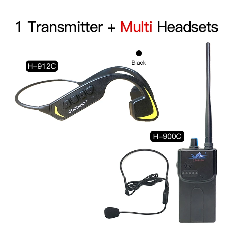 1 Transmitter Magnetic Charging Bone Conduction Headphones 10 H912C Swimming Coach Nose Clip Earplug Set Receiver