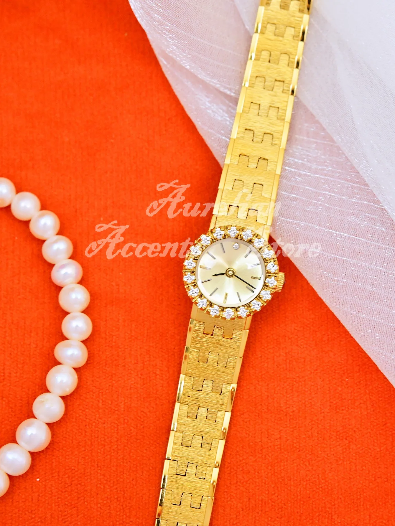Montre Automatique Marbex Pour Femme - Boîtier Et Bracelet Plaqué Or - Occasion
