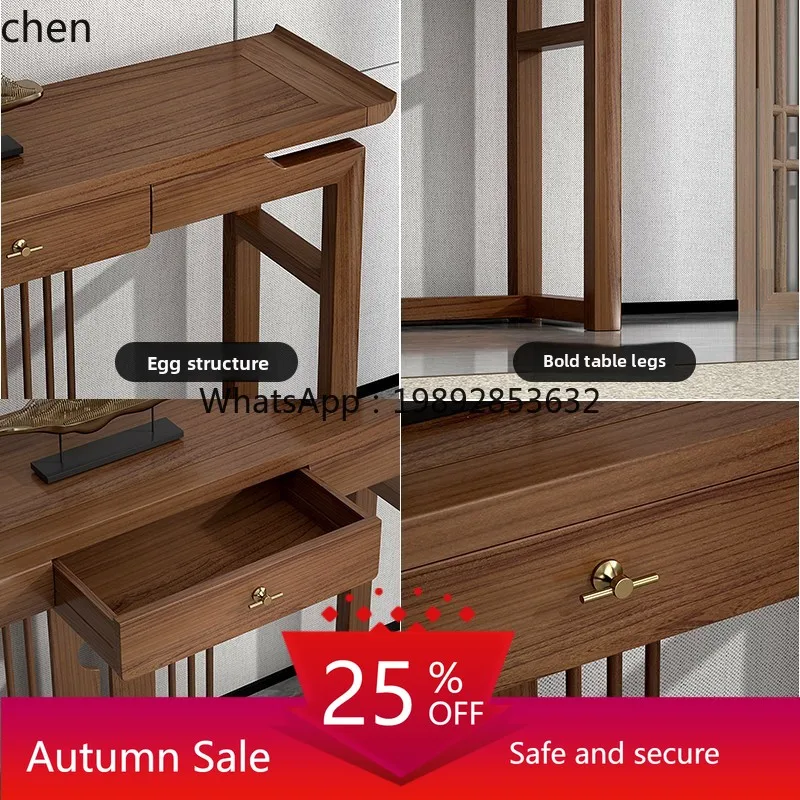 

Entrance Table Chinese Solid Wood Simple Supply Table Entry Zen Elm Entrance Cabinet Entrance Platform