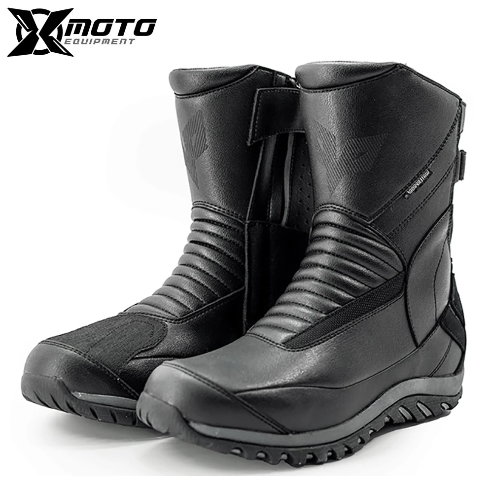 Men Women Motorcycle Riding Boots Four Seasons Waterproof Breathable Motocross Boots Anti Drop motorbike Boots Wear Resistant