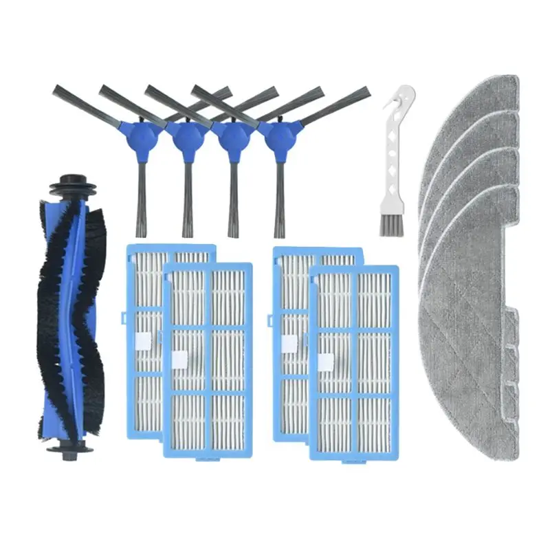AEE6-14Pcs For Proscenic 850T Robot Vacuum Cleaners Accessories Replacement Parts Main Brush Side Brush HEPA Filter