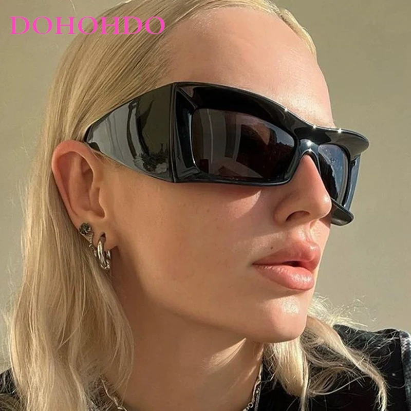 

Y2k Classic Punk Wrap Around Vintage Sunglasses Women Men Luxury Brand Oversized Sun Glasses Fashion Sport Eyewear Goggles UV400