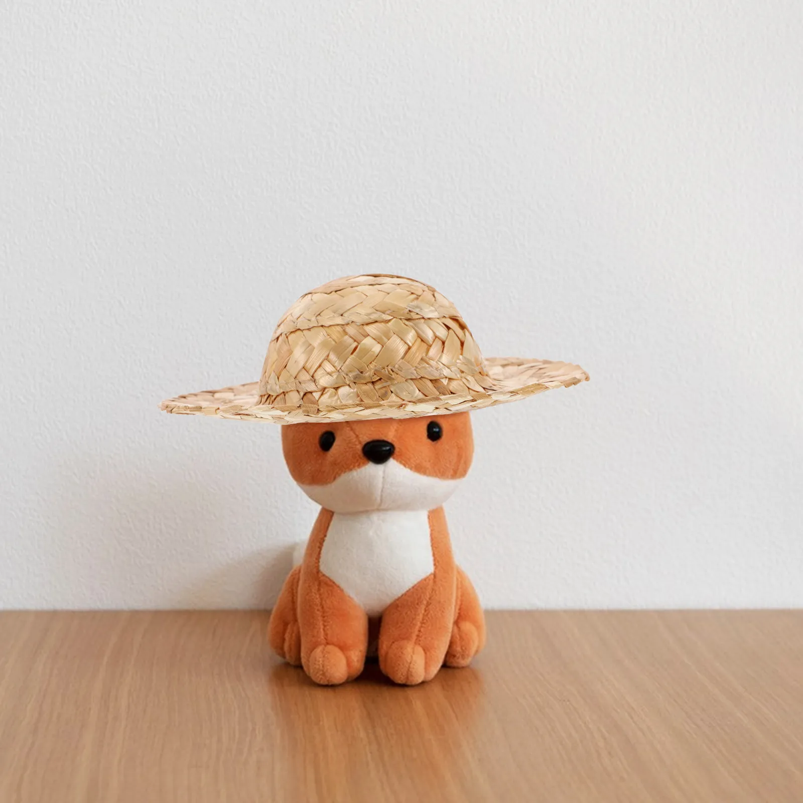Mini Straw Hats Cute Miniature Handwoven Tiny Knitting Hats for DIY Craft Decoration Miniature Accessories Craft Hat