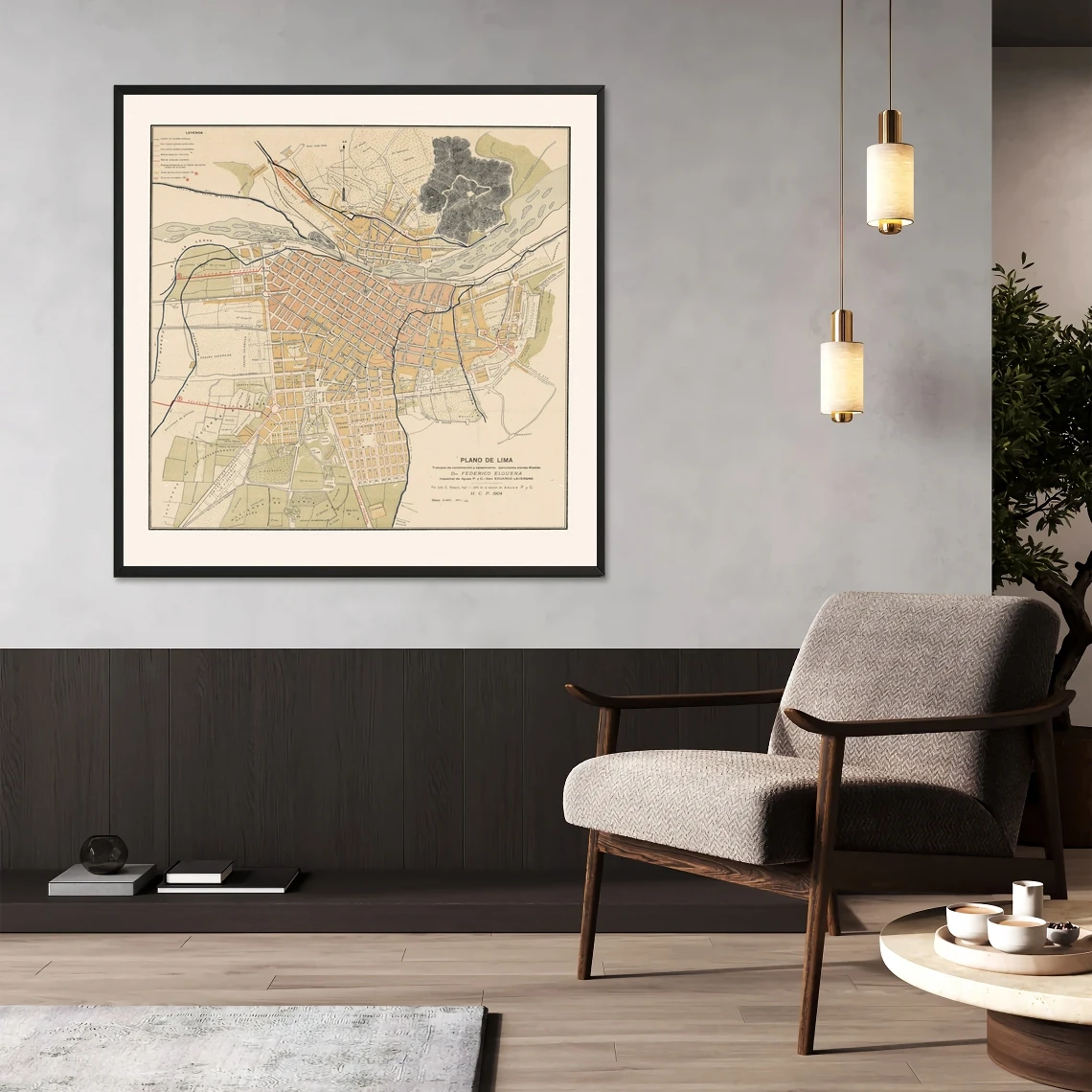 Vintage Lima Map - …