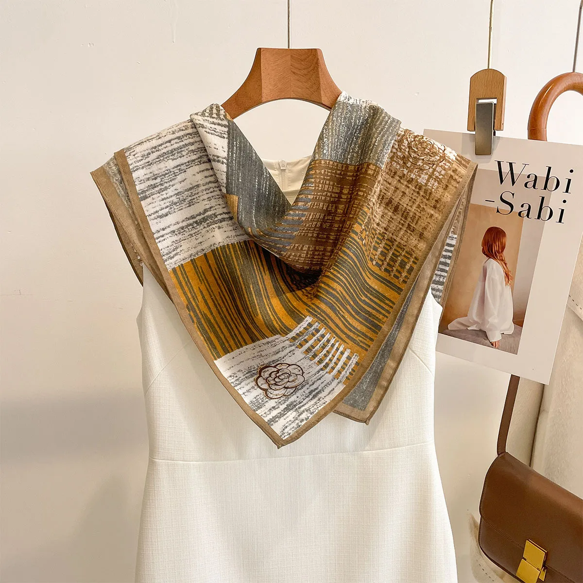 

Shawl Wraps Square Silk Scarf Hijab Luxury Bandana Headscarf Ribbon Handkerchief Foulards Femme Accesories Ribbon Headband