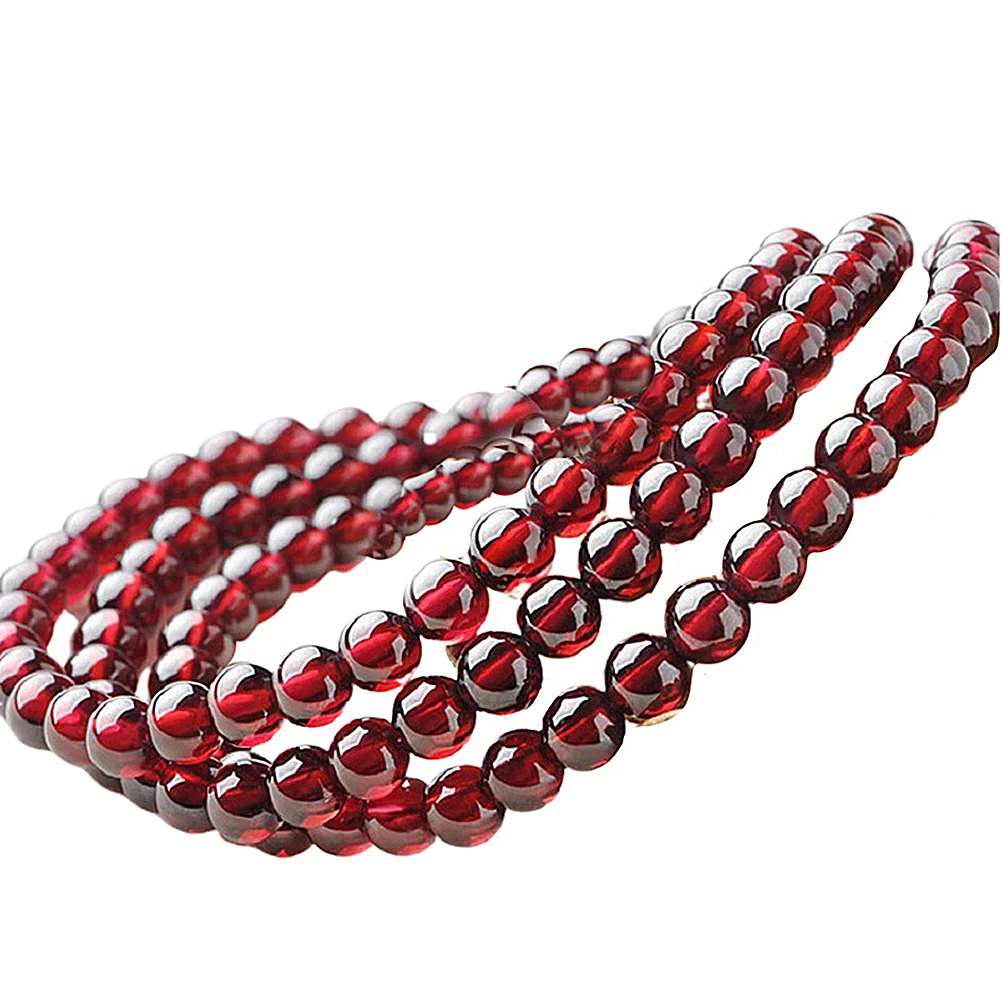 

1Pcs Garnet Beads Color Diameter 4mm Perfectly Round Shiny Semi-Finished DIY Bead String for Handcraft Gift Material