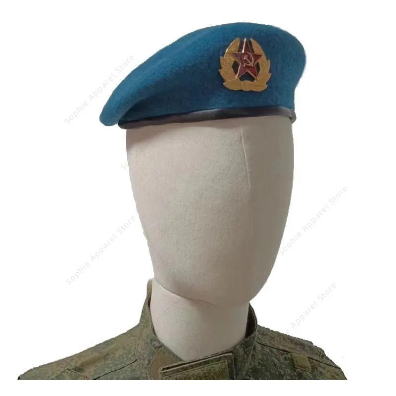

Original Soviet Russian VDV Airborne Paratrooper Blue Beret with Cockade - BTK Factory Style