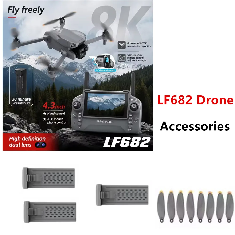 LF682 Drone Battery Spare 3.7V 1300mAh / Propeller Blade / For  LF682  Drone Parts LF682  Drone Accessory