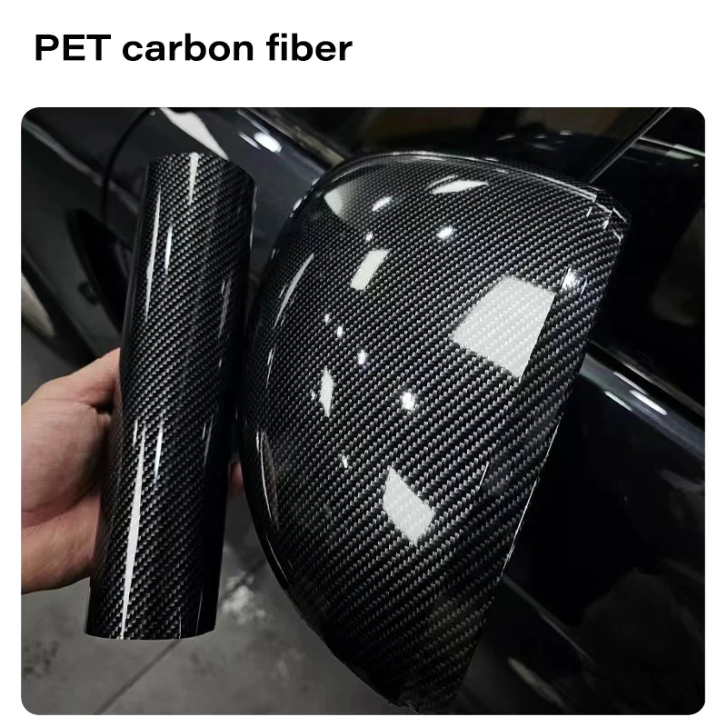 

High Quality Air Bubble Free Auto Decoration Sticker Vinyl Film Car Wrap Carbon Fiber High Glossy 2D 3D 4D 6D Black PET Body
