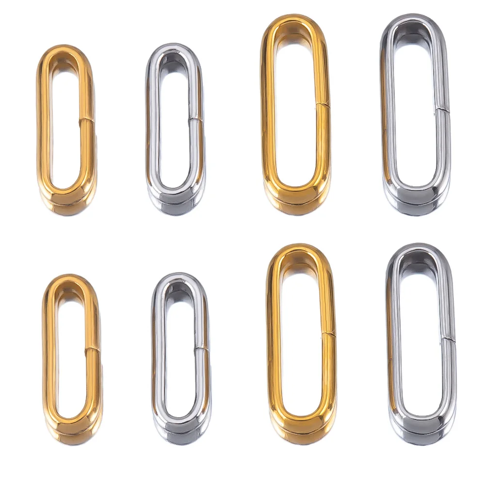 10pc Stainless Steel Multi Size Square Bail Clasp Pendant Charm Connector Buckle Clip Clasp Necklace DIY Jewelry Making Supplies image 5