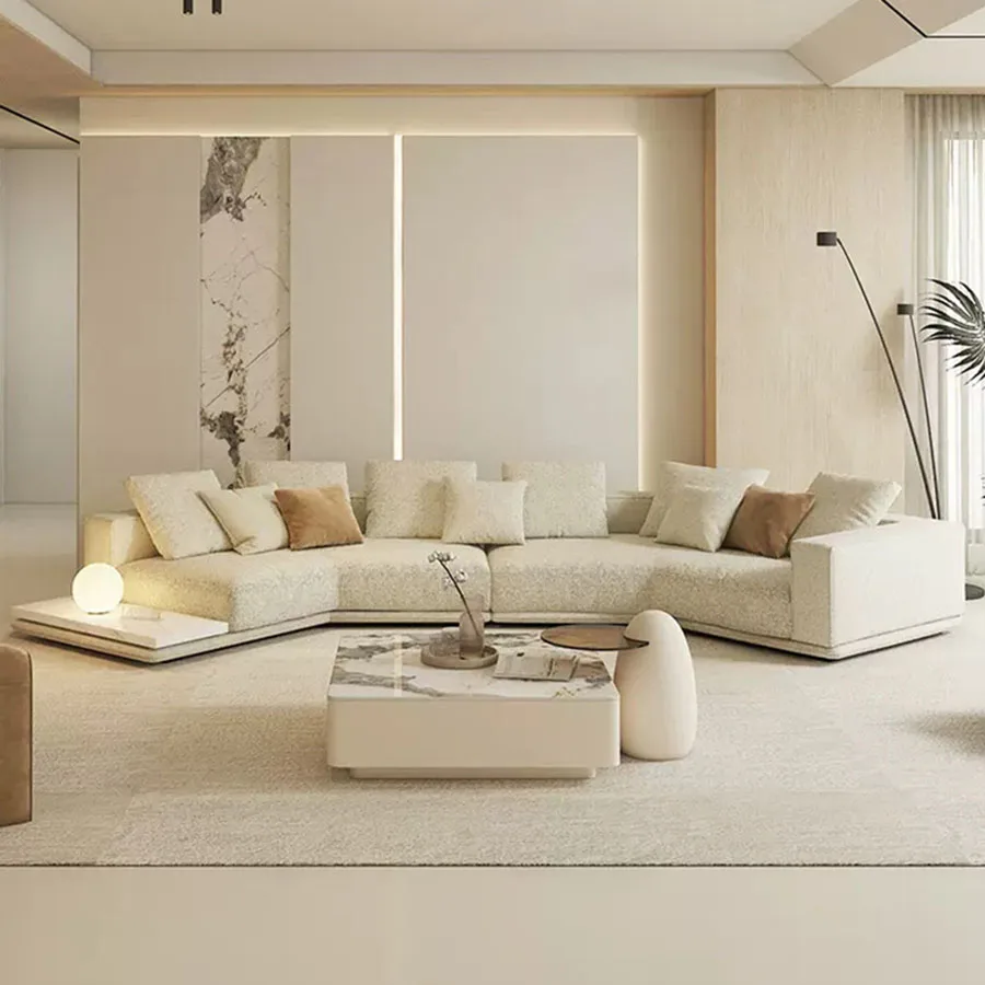 White Sofa Scratch Protector Pad Pillow Office Corner Large Curve Decoration Classic Couch Lazy Canape Salon European Furniture