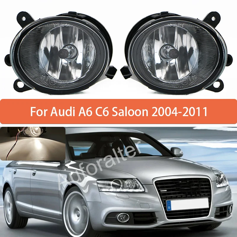 

Pair Left&Right Fog Lamp For Audi A6 C6 Saloon 2004 2005 2006 2007 2008 2009 2010 2011 Front Bumper Anti Fog Light 4F0941699