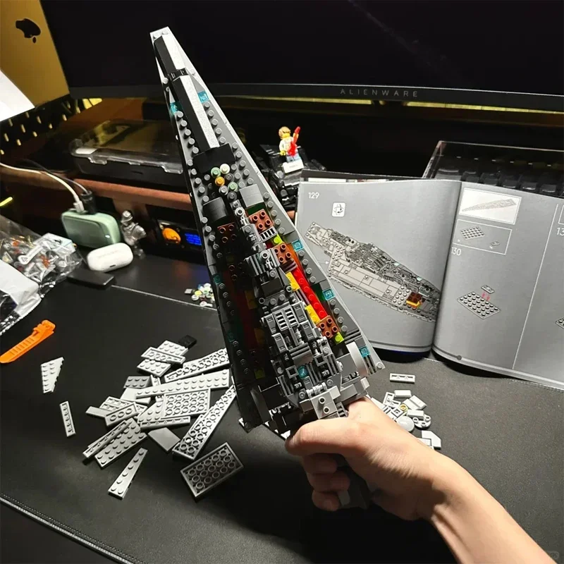 Brinquedos quentes executor super nave espacial estrela blocos de construção tijolos modelo destruidor compatível 75356 montagem crianças presente