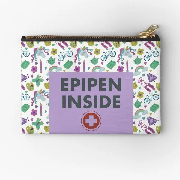 Epipen Inside Medical Bag Kids Purple  Zipper Pouches Underwear Packaging Key Pure Coin Small Men Pocket Panties Socks Women