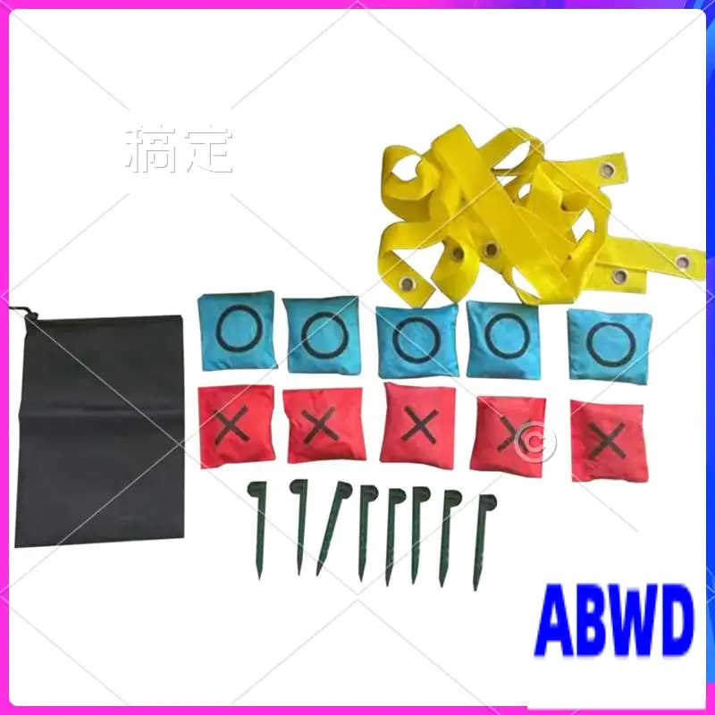 

WD-Tic Tac Toe игровой набор Toss Outdoor Tic Tac Toe ткань с колом для мальчиков и девочек для взрослых, семейный кемпинг