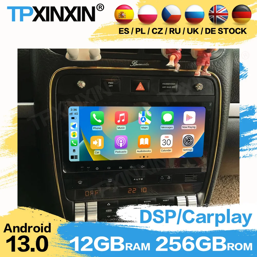 

Intelligent Qualcomm Car Radio With Carplay Android 13 Screen For Porsche Cayenne 2006-2010 GPS Navigation Upgrade IPS Head Unit