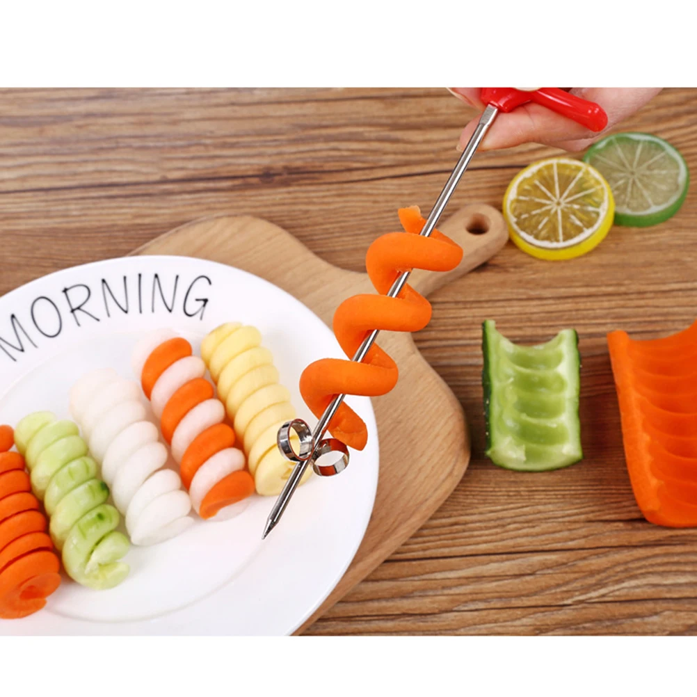 

Stainless Steel Knife Cucumber Vegetable Slicer Tool Peeler Cutter Radish Potato Easy Shaping Lightweight Portable Kitchen