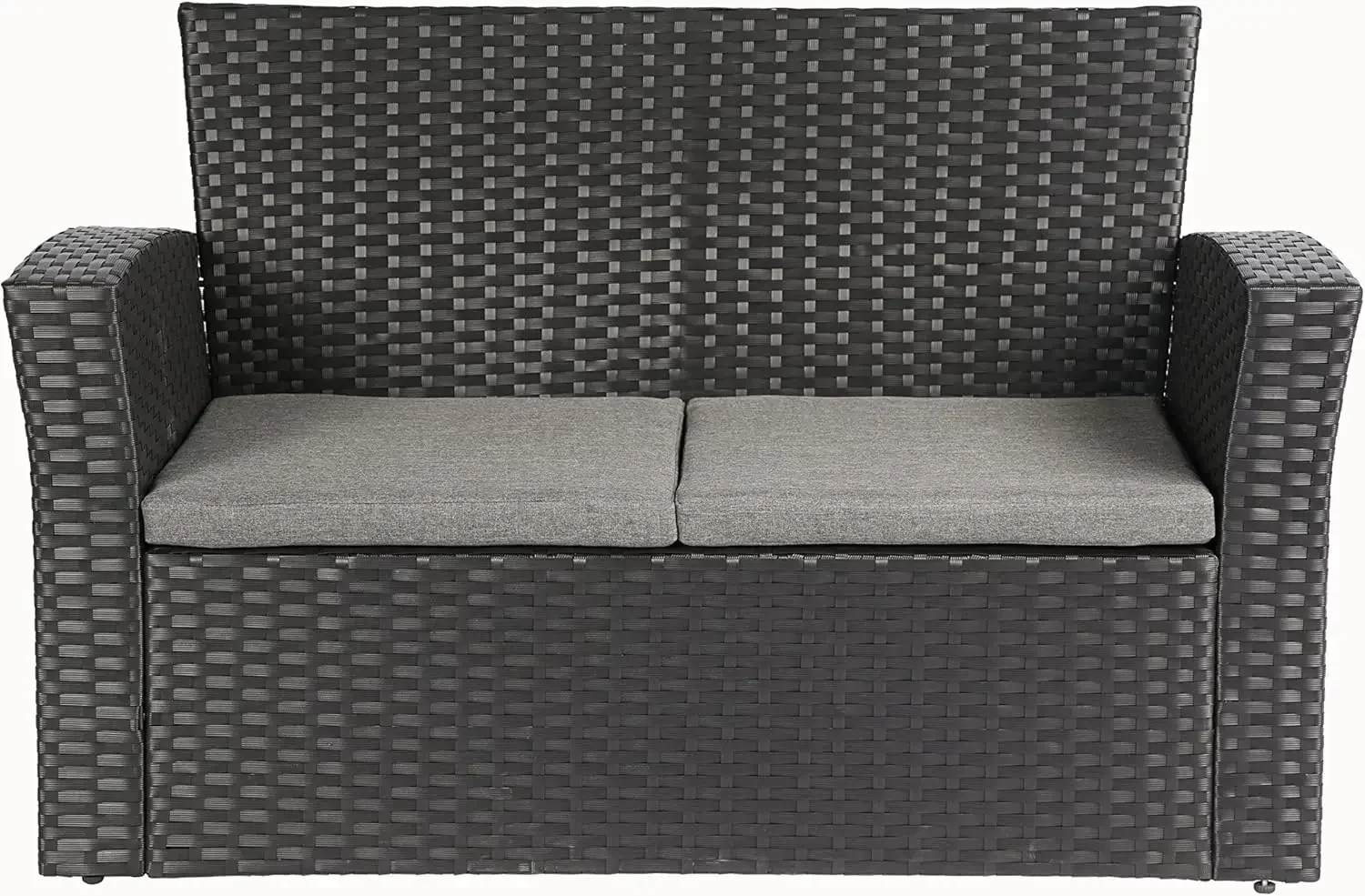 

Customizable-4 Pieces Outdoor Furniture Complete Patio Cushion Wicker P.E Rattan Garden Set