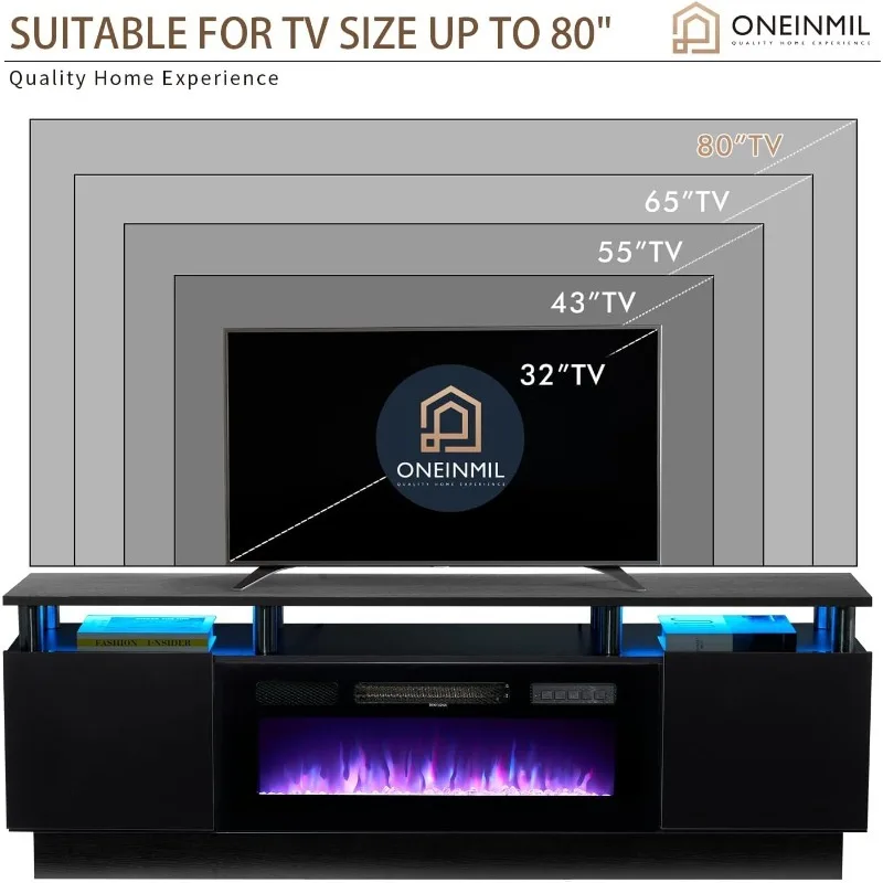 Fireplace TV Stand with 36