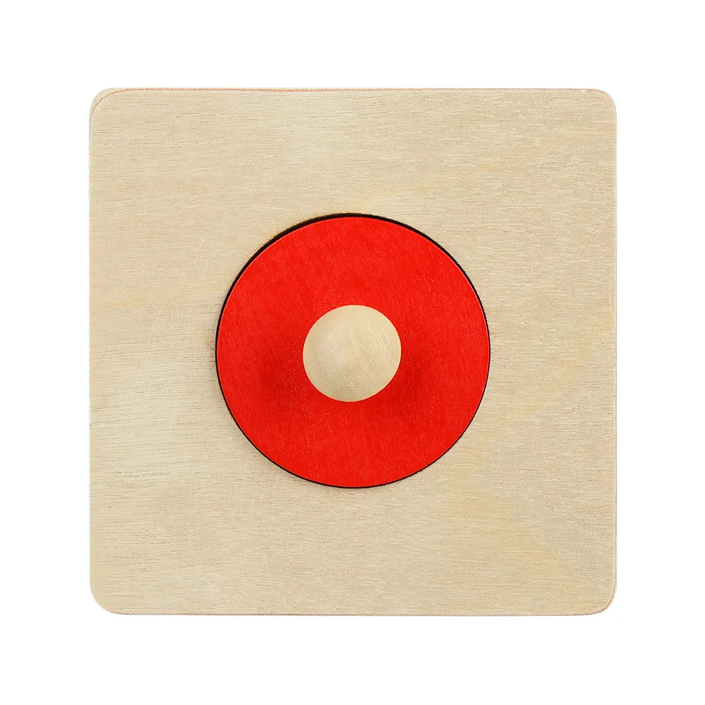 Learning Tool Sensory Tactile Multiple Color Knob Panel Pegboard Puzzle Board Geometric Shape Matching