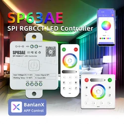 SP63AE SPI RGBCCT Addressable LED Controller DC 5V 12V 24V 300 Pixel and 2.4G RF Wireless Touch Remote Control Magic Color Panel