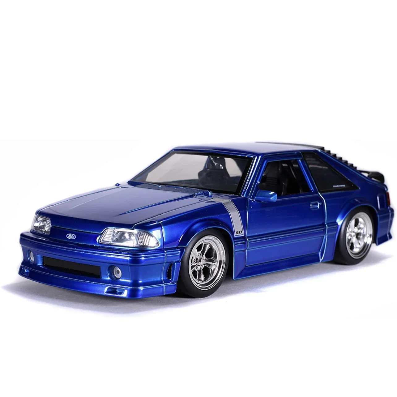 Jada Bigtime Muscle 1:24 1989 Mustang GT Die-cast Car Blue, Toys for Kids and Adults