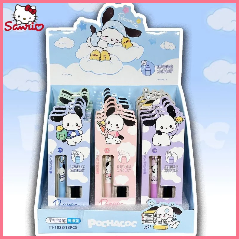 Sanrio Pochacco With Ink Sac Press Pen F Tip High Appearance Level Cartoon Cute Student Writing Office Supplies Pen Gift Set