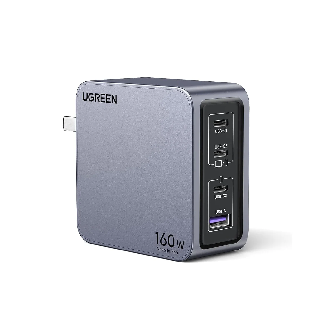 U GREEN X763 Nexode Pro 160W GaN Charger 4-Port 3USB-C+1USB-A PD3.1 PPS Fast Charger for MacBook iPhone Samsung Laptop