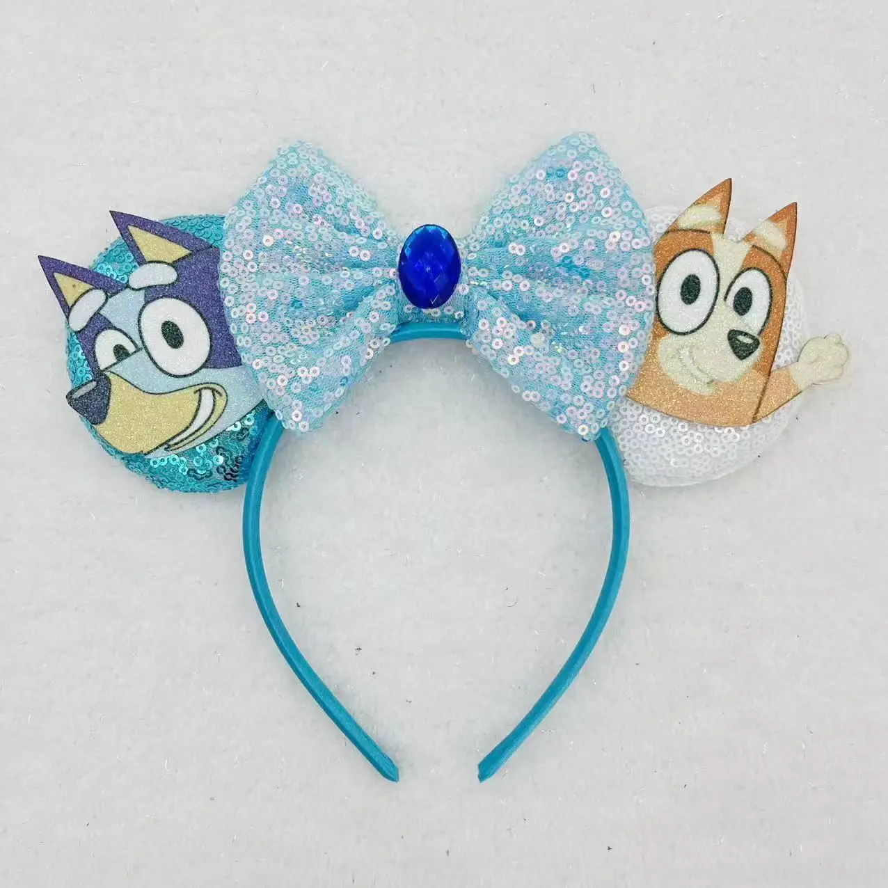 

Bluey Bingo Family Headband Anime Figure Children Adults Amusement Park Bow Hairband Festival Party Travel DIY Hair Accessories