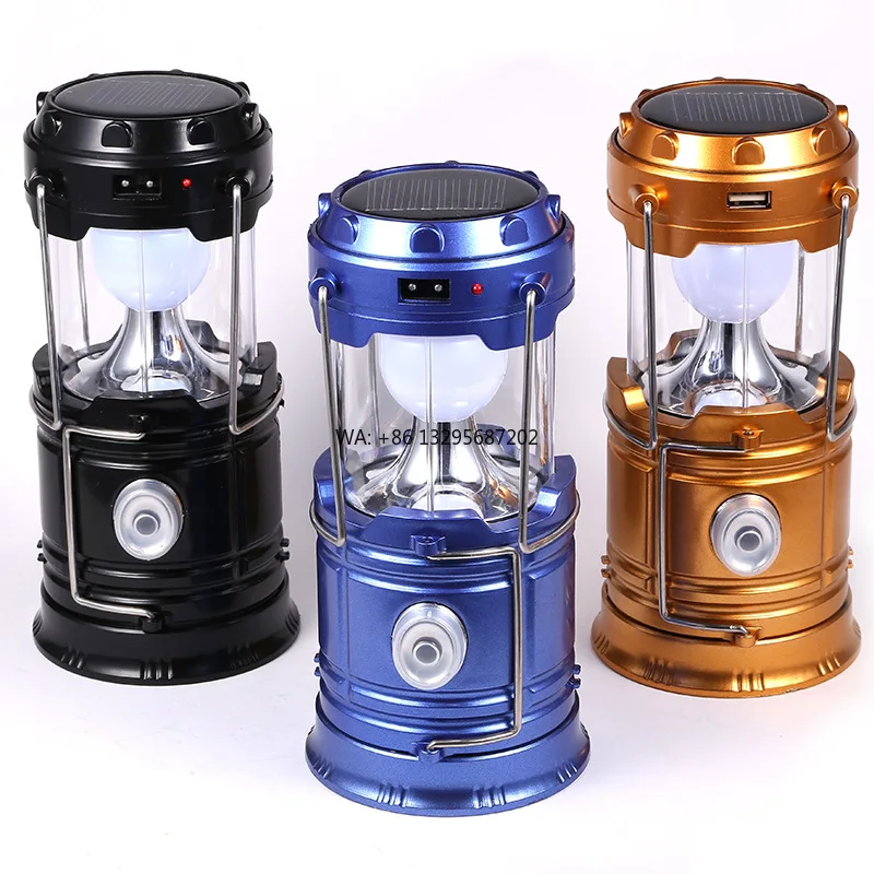 

TAIKOO Solar Charging Plastic Outdoor Portable Telescopic USB Rechargeable Solar Folding Led Camping Lantern Light