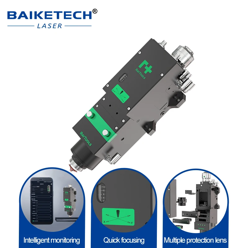 Raytools BM06K Testa di taglio laser con messa a fuoco automatica ad alte prestazioni con livello di potenza 6KW QBH QD G5 Interfacce in fibra multiple