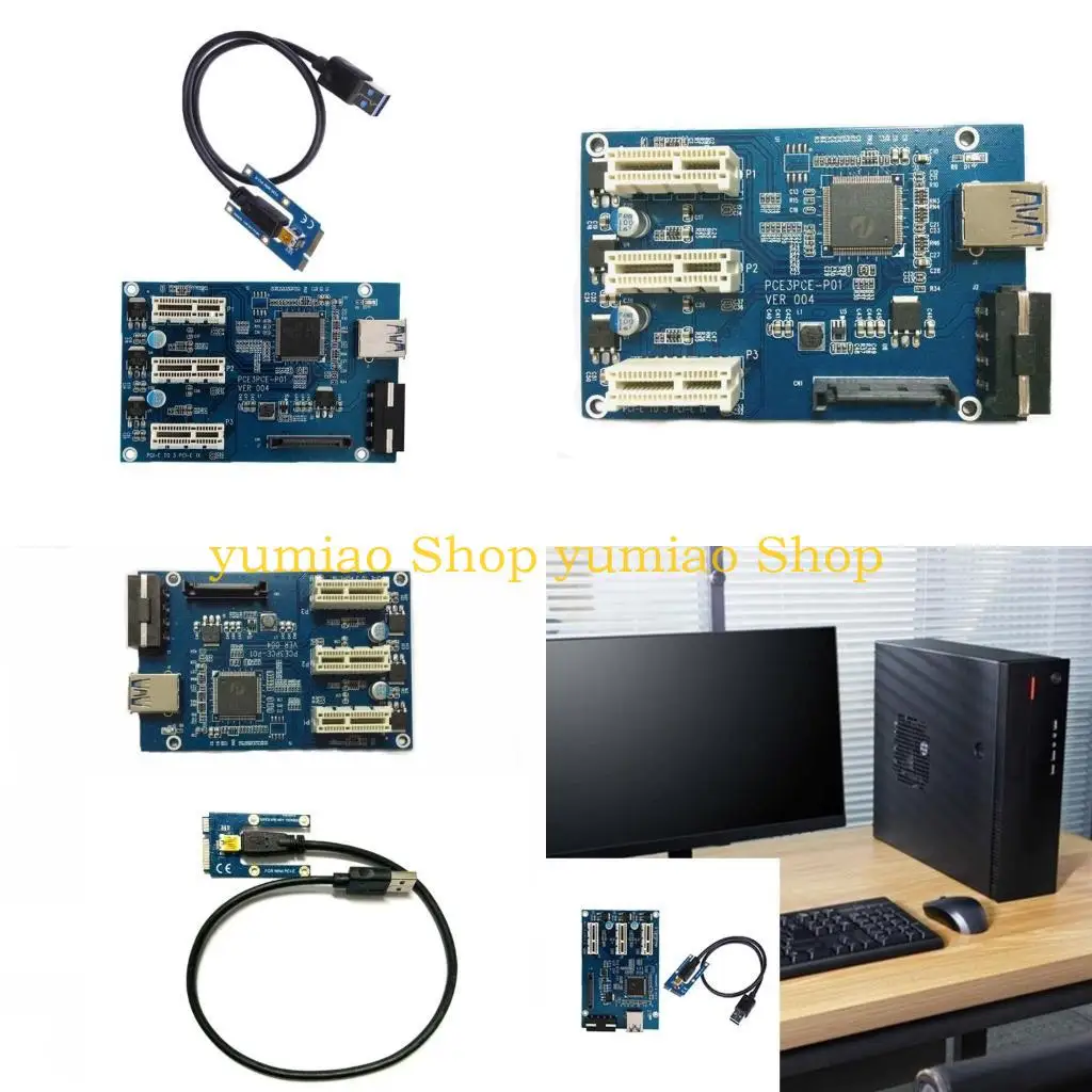 587B Mini PCIe to 3 PCIe Expansion Card Reliable and Fast Expand Device Capabilities