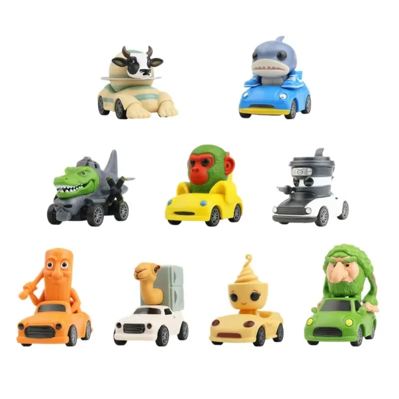 New Tung Tung Tung Sahur Car PVC Action Figures Anime Model Toys Italian Brainrot Cartoon Ornament Toys Gifts Decorations