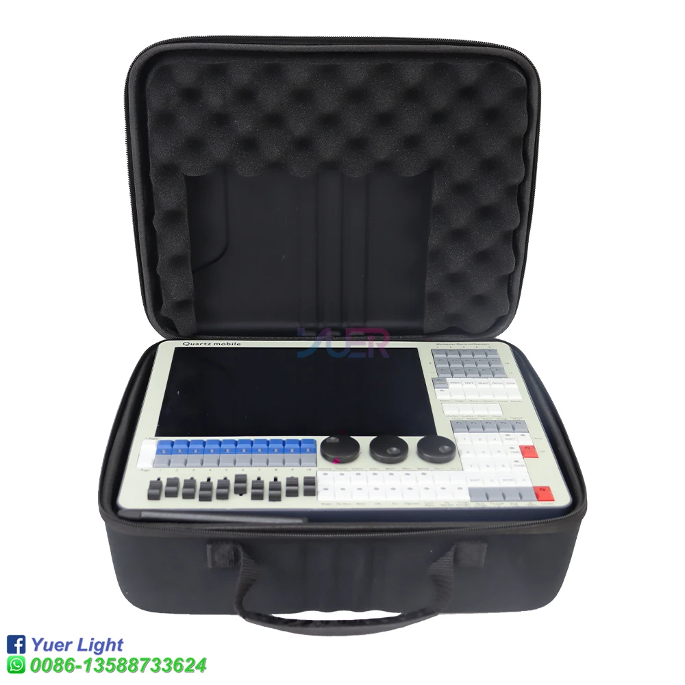 Mini Quartz Mobile Titan V17.1 DMX Console, Stage Lighting Controller Built in Battery Touch Screen WiFi Connection Professional