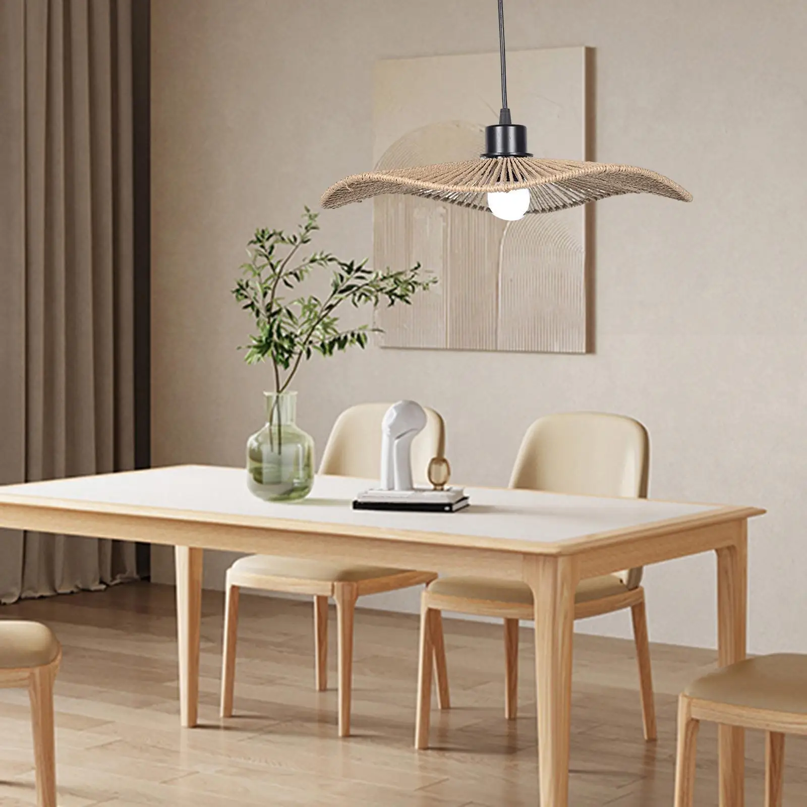 Woven Lamp Shade Reading Light Decorative Ornament Chandelier Covers Shades for Living Room Dining Room House Bedroom Bedside